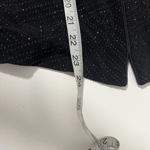 Alex Evenings Jacket Women M Black Lace mesh shimmer embellished zip formal - Picture 12 of 12